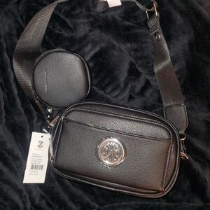 Elegant Black Leather Camera Bag